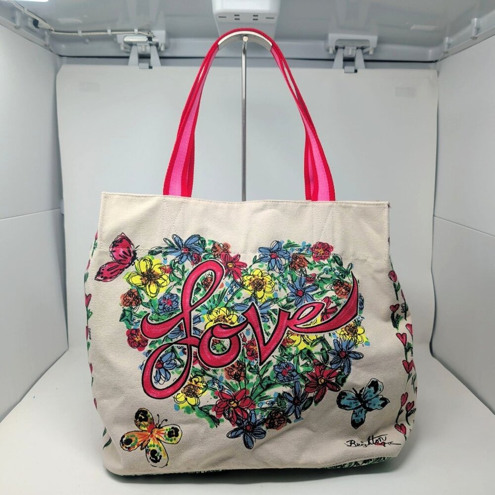 Brighton Love Tote Bag Canvas Large Tweet - Picture 13 of 13